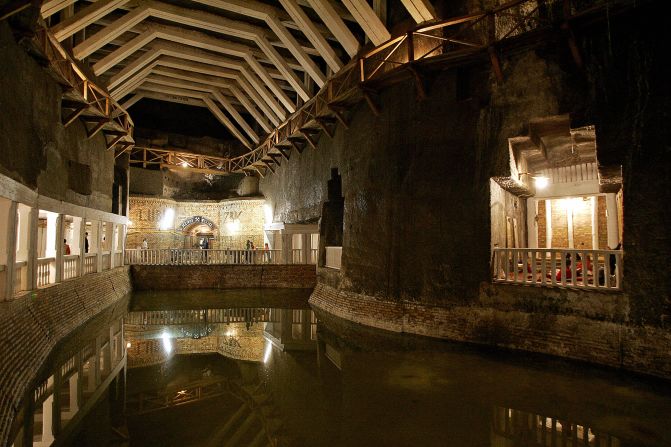 In southern Poland, Lake Wessel lies inky and unmoving in the deep. Filling the bottom of an old salt mine, it's just one component of the UNESCO World Heritage Site which has been a functioning mine since the 13th century. Featuring supreme carpentry, centuries-old brickwork and ornate chandeliers in cavernous dining rooms, this fantastical setting is a favorite for the Polish film industry, with portions of cult movie "<a href="index.php?page=&url=http%3A%2F%2Fwww.imdb.com%2Ftitle%2Ftt0088083%2F" target="_blank" target="_blank">Seksmisja</a>" ("Sexmission") shot on the site.