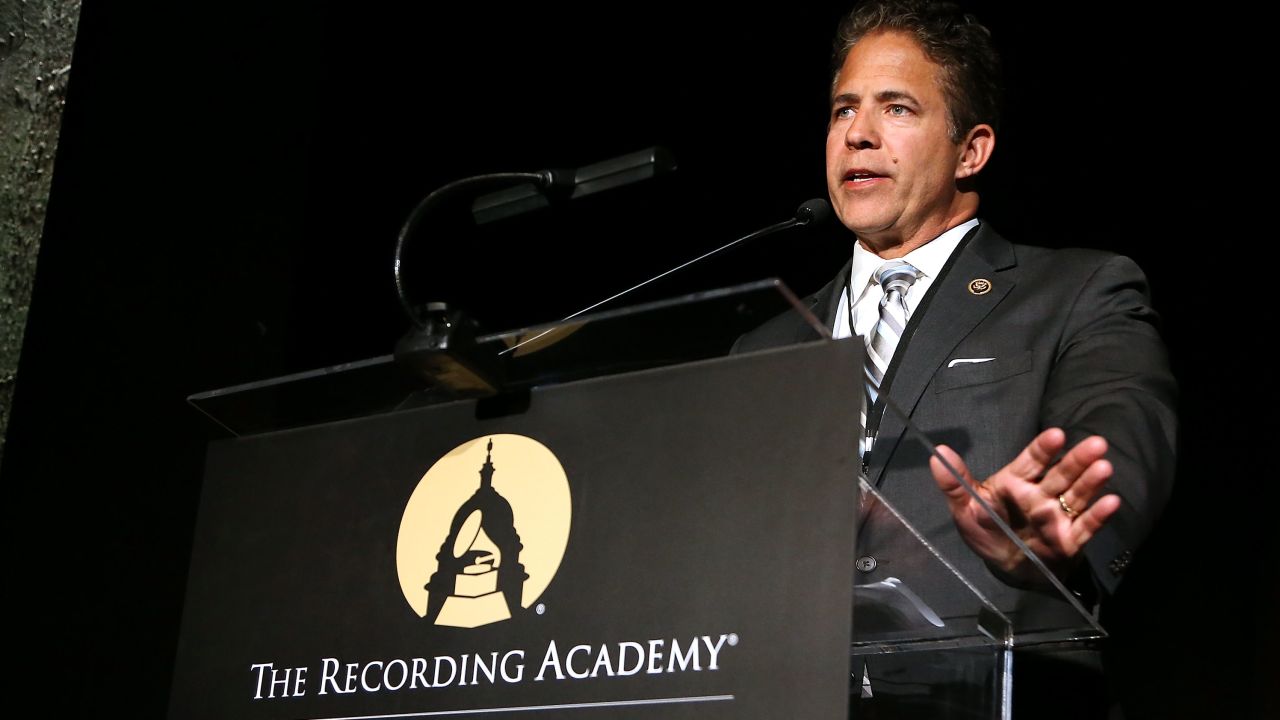 Rep. Mike Bishop (R-MI) speaks at the GRAMMYs on The Hill Dinner at The Hamilton on April 13, 2016 in Washington, DC.