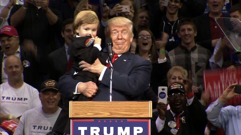 Donald Trump Holds Toddler To Microphone At Rally | CNN Politics