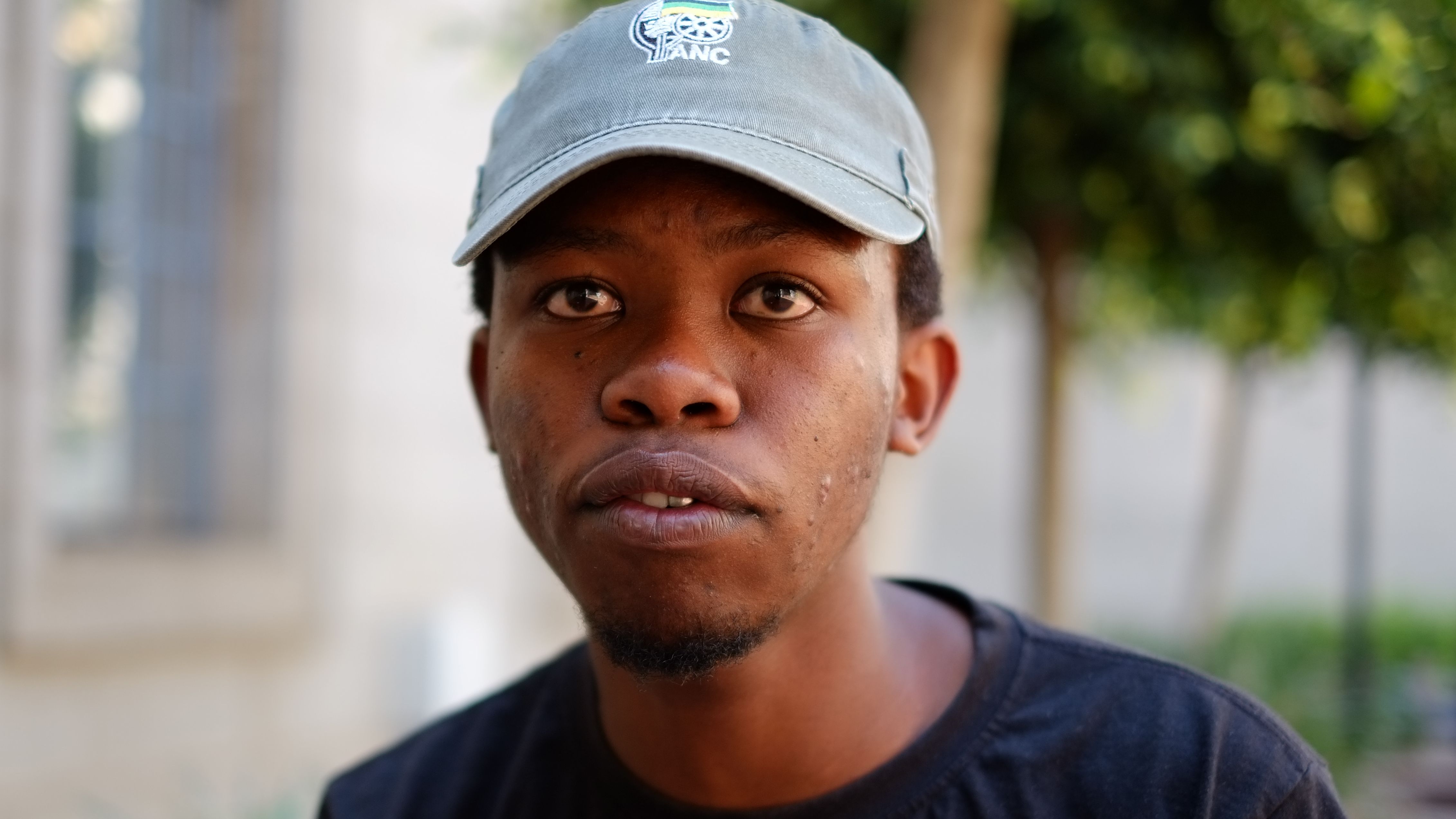 Law student Mpendulo Mfeka is the first in his family to attend college.