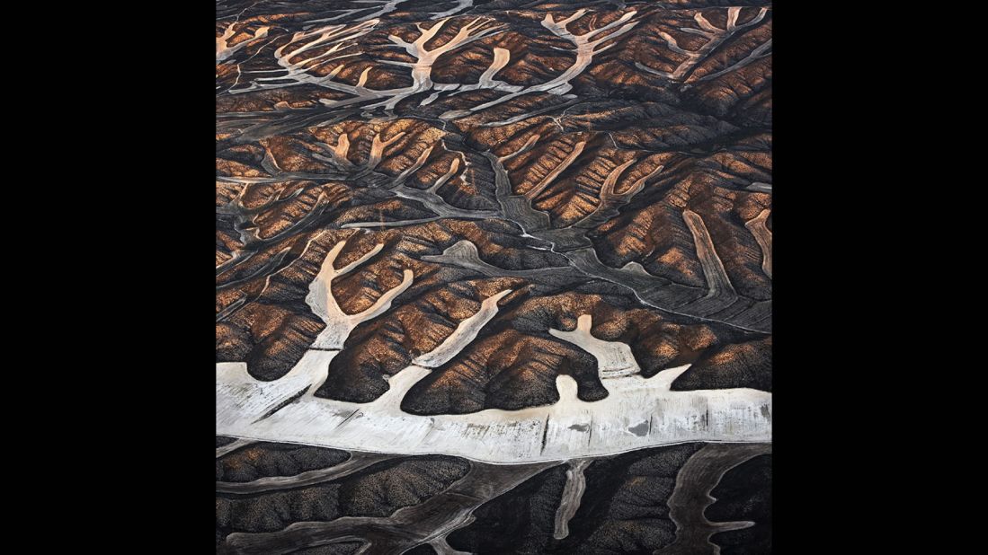 This "Earth Patterns" photograph was shot from a small plane and shows dryland farming in Spain.  