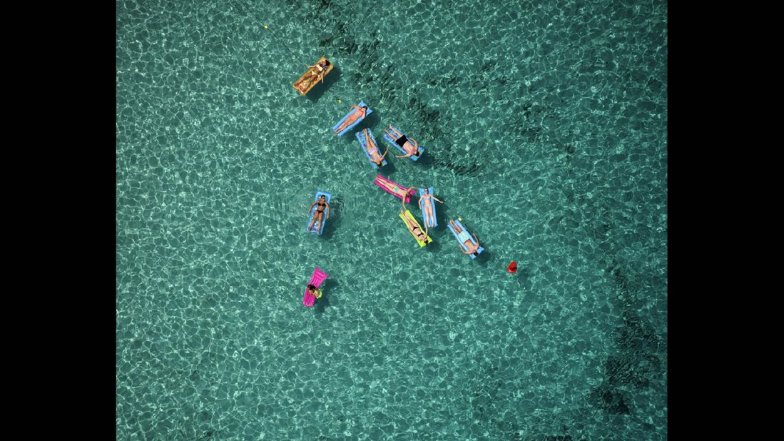 Lieber snapped this image from a helicopter while flying over the crystal-clear waters of a small bay on the south-east of the Spanish island of Mallorca. It's part of his "Best of Summer" series. 