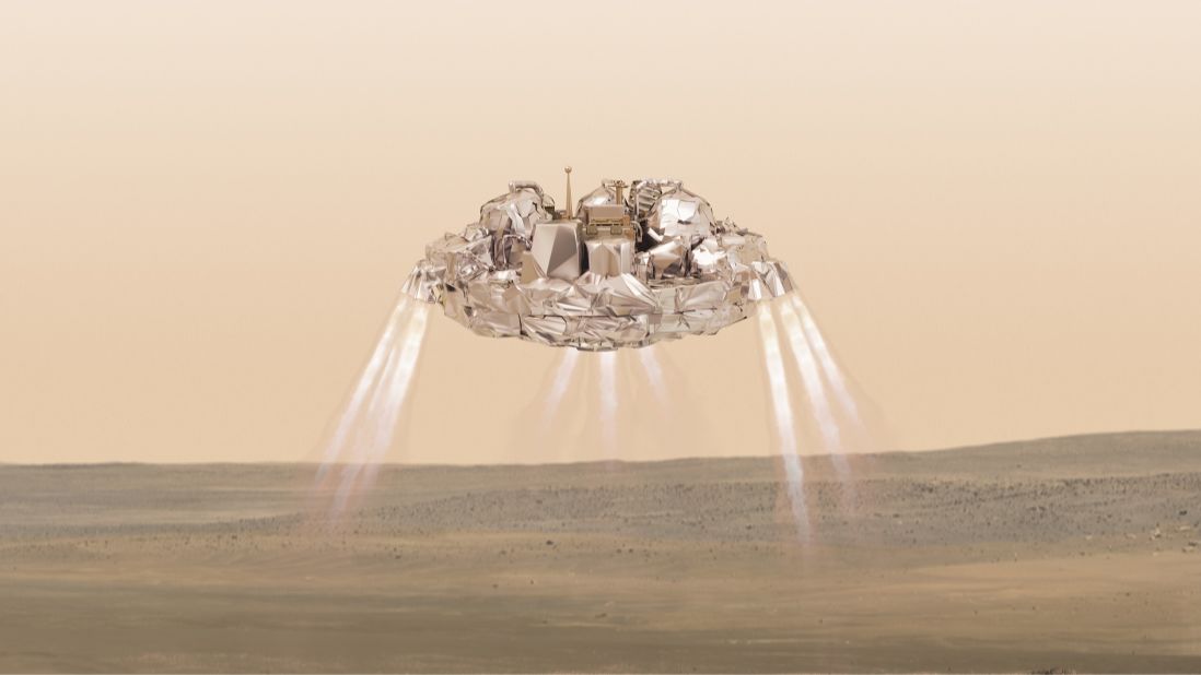 Schiaparelli will be measuring wind speed, temperature, humidity and pressure on Mars.