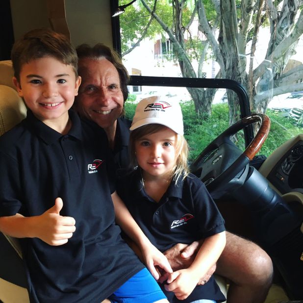 The Fittipaldis live in Miami but spend a good time on the road to supporting the nine-year-old's racing career. Daughter Vittoria comes along for the ride too.