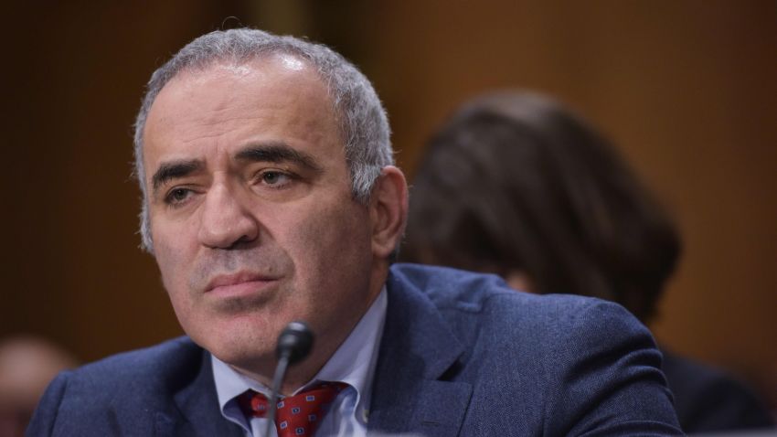 Garry Kasparov, chairman of Human Rights Foundation's International Council, testifies before the Senate Foreign Relations Committee on "Russian Aggression in Eastern Europe: Where Does Putin Go Next After Ukraine, Georgia and Moldova?" on March 4, 2015, on Capitol Hill.