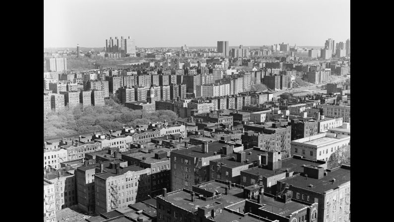 An aerial shot from the roof of Conzo's building, looking northwest on 149th Street in 1980. "The scenery's changed a lot since then," he said.
