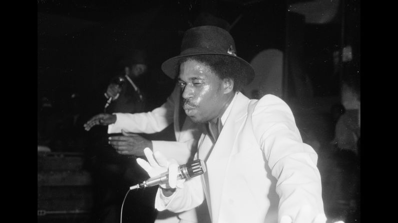 Grandmaster Caz raps at Harlem World in 1981.