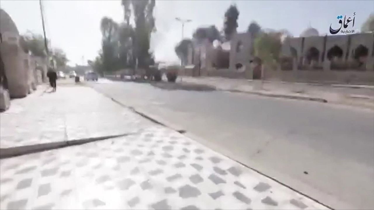 Inside Mosul, the streets are eerily deserted of people.