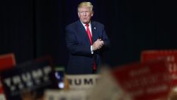 Republican presidential candidate Donald Trump attends his campaign rally at the South Florida Fair Expo Center on October 13, 2016 in West Palm Beach, Florida. Trump continues to campaign against Democratic presidential candidate Hillary Clinton with less than one month to Election Day.