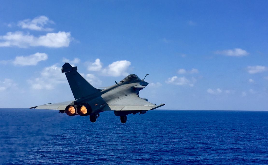 "The Rafales have got lots of different sensors that allow us to be precise when we drop weapons on enemies," said Commander Marc. 