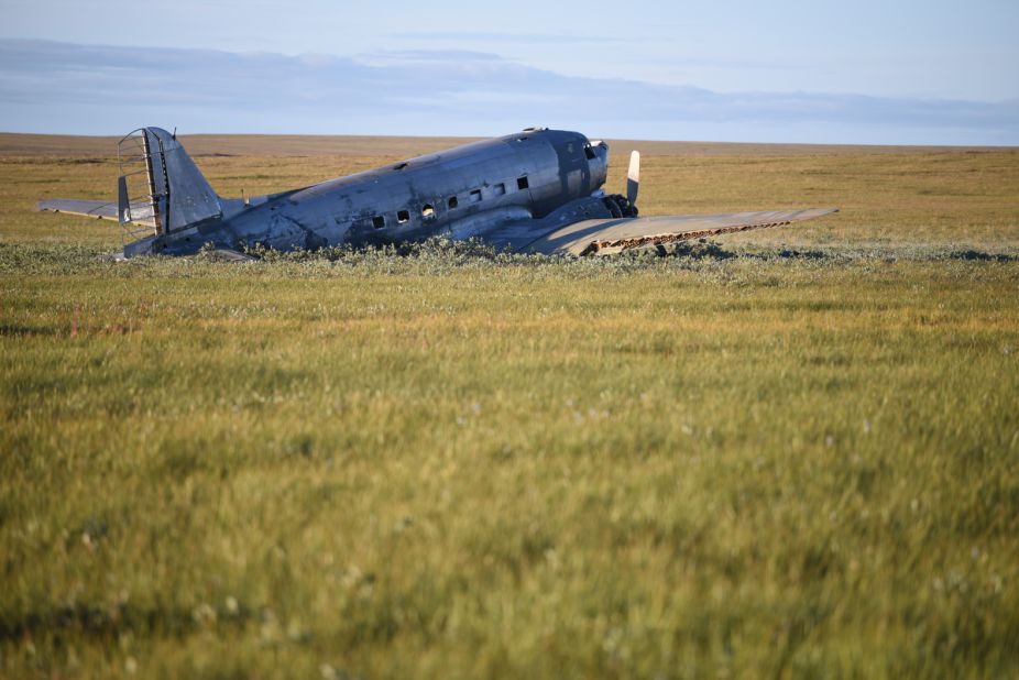 No one was hurt in the 1947 emergency landing prompted by the failure of both engines, but three crew members and some of the passengers disappeared after leaving the crash site to seek help. The pilot's body was found in 1953.