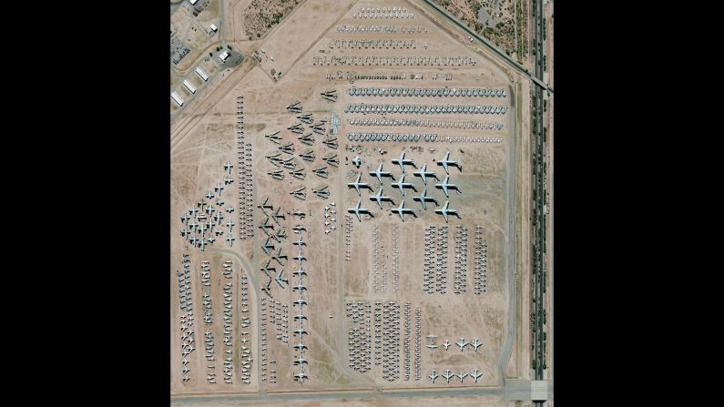 The largest aircraft storage and preservation facility in the world is located at Davis-Monthan Air Force Base in Tucson, Arizona. The aircraft bone yard -- run by the 309th Aerospace Maintenance and Regeneration Group -- contains more than 4,400 retired American military and government aircraft.