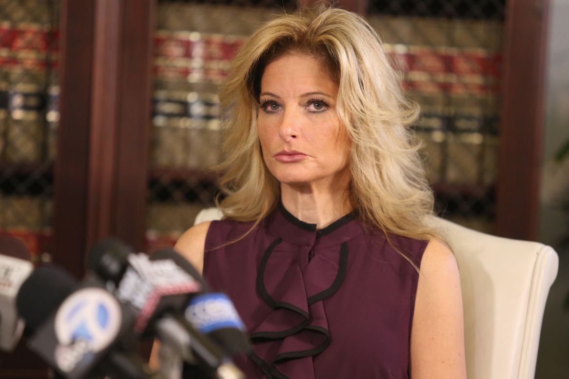 Summer Zervos -- a former contestant on Donald Trump's reality television show "The Apprentice" -- speaks at a news conference in Los Angeles on Friday, October 14. Zervos <a href="http://www.cnn.com/2016/10/14/politics/donald-trump-women-accuser/index.html" target="_blank">accused the Republican presidential nominee</a> of sexual assault, saying Trump grabbed her breast and kissed her aggressively in 2007.