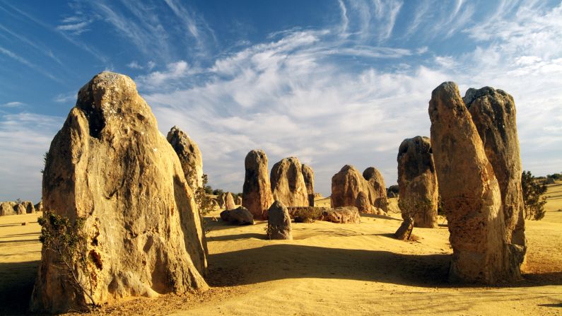 There's not a soul in sight here to yammer to you about politics. Among remote Western Australia's stunners are the Pinnacles, thousands of limestone spires that pierce the sand dunes of Nambung National Park. Made up of shells, the Pinnacles were formed millions of years ago when this desert was the sea floor.