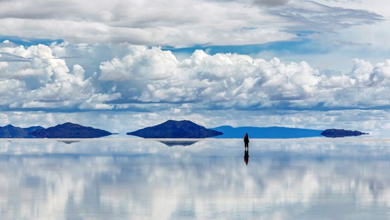 Covering an area nearly the size of Jamaica, Bolivia's Salar de Uyuni is the world's largest salt flat. The shimmering flats are a paradise for creative photographers who love a good optical illusion. Sunglasses recommended.