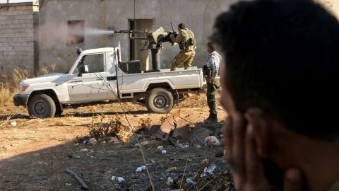 Rebels from the Free Syrian Army fire against ISIS on the outskirts of Dabiq on Saturday, one day before they seized the city from the terror group.
