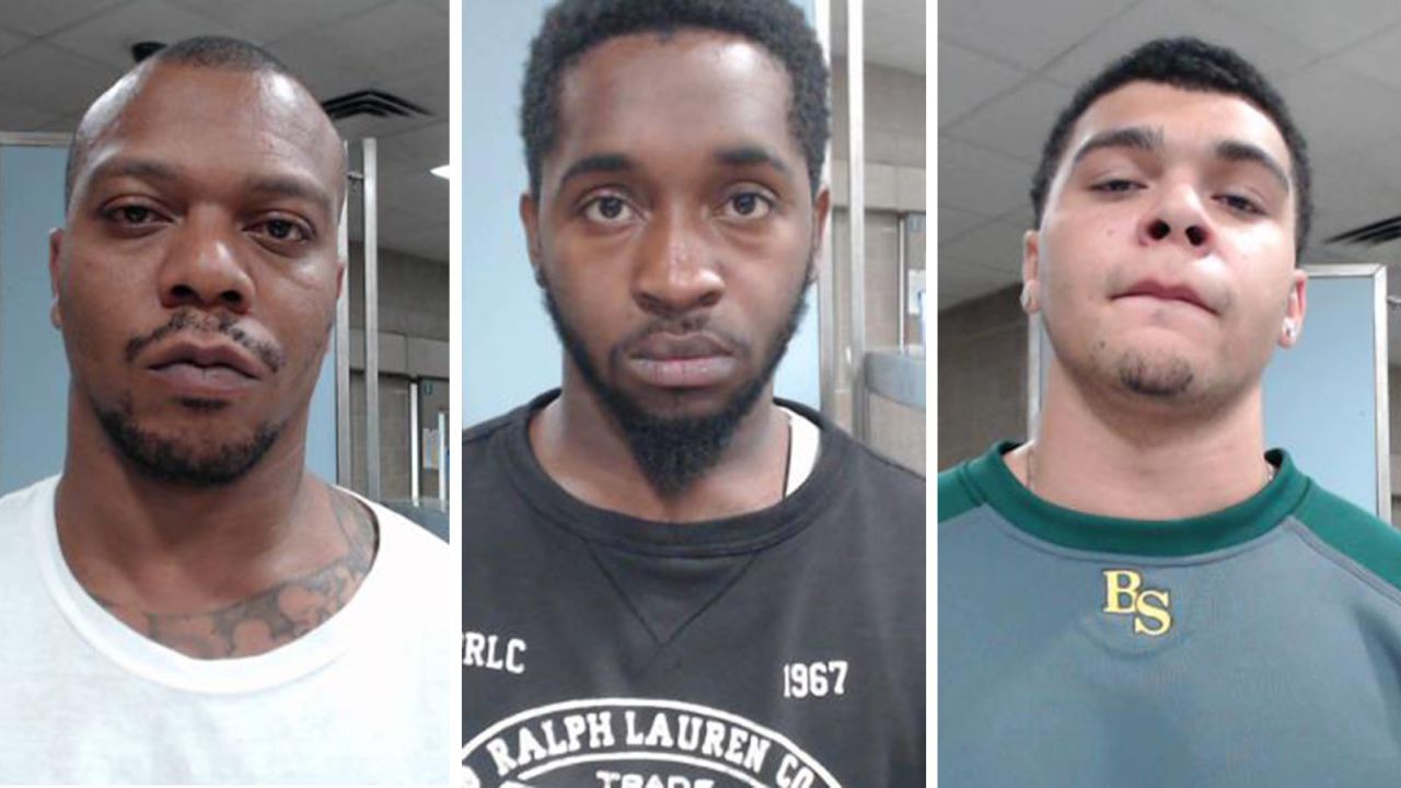 From left, Chazerae Taylor, Dvonta Middlebrooks and D'Markeo Taylor have been charged with wanton endangerment.