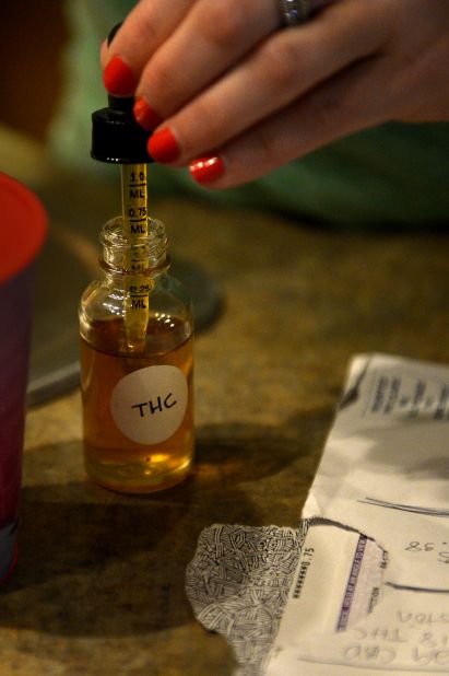 The main psychoactive component in marijuana, <strong>tetrahydrocannabinol (THC) </strong>acts as a cannabinoid chemical in our brains, activating the body's pleasure, movement and concentration functions. THC triggers the release of dopamine, the chemical in our brains that signals a reward, which evokes euphoria and a trance-like state. The effects of THC include impaired motor skills, as well as potential long-term health risks such as memory decline and schizophrenia. 
