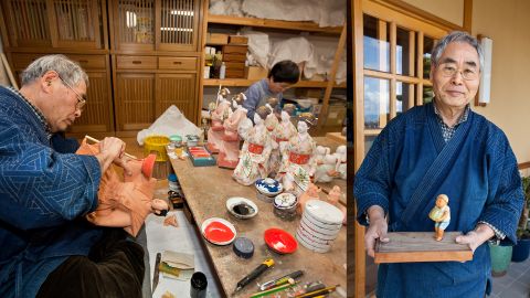 Master doll-maker Kuniaki Takeyoshi.  