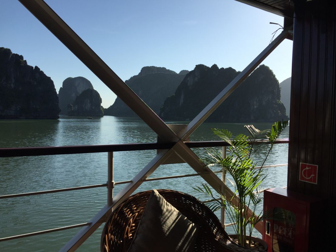 The cruise begins in Ha Long Bay. 