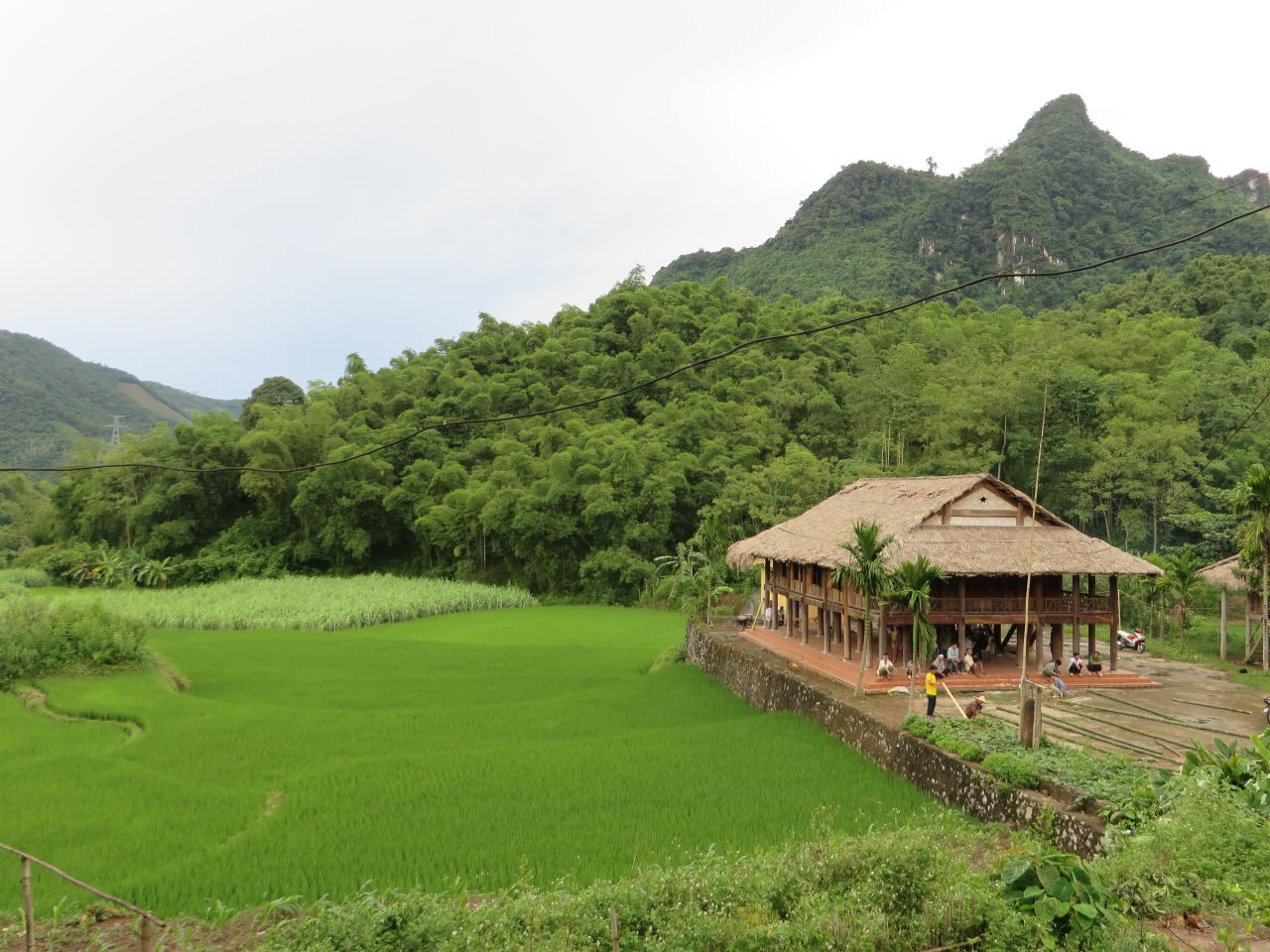 A Muong Village in Hoa Binh. The RV Angkor Pandaw anchors frequently at villages and small ports, either to pick up provisions from the local market or let the passengers take in an excursion or two. 