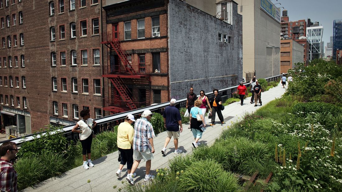 New York -- home of the increasingly popular High Line walking path -- came in fourth.