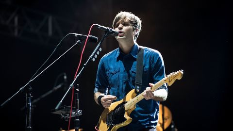 Death Cab for Cutie's Ben Gibbard performs on July 24, 2015 in Byron Bay, Australia.