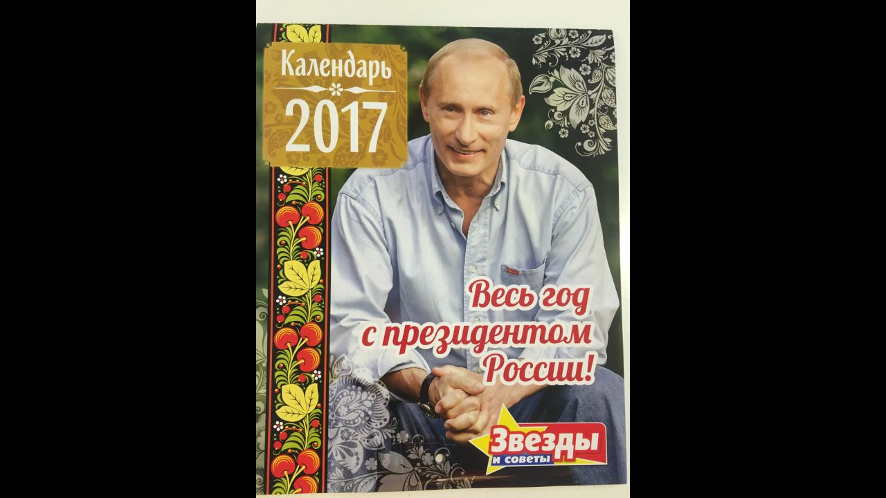 The 2017 Vladimir Putin calendar is now on sale, featuring photographs and several quotes from the Russian President. "The whole year with the President of Russia!" the caption reads.