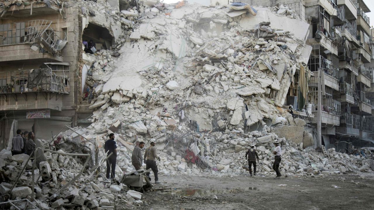 Repeated airstrikes have devastated parts of rebel-held eastern Aleppo.