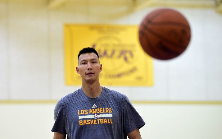 Basketball stars like Yi Jianlian, who plays for the Los Angeles Lakers, have helped to boost the NBA's popularity in China. 