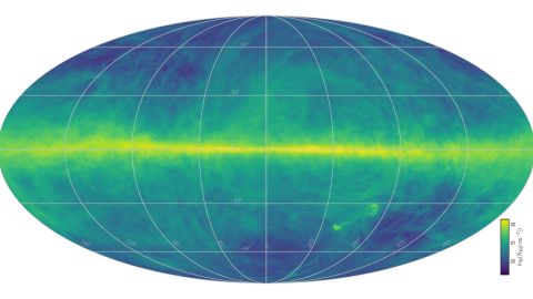 Data from telescopes in Germany and Australia was used to create the Milky Way hydrogen map.