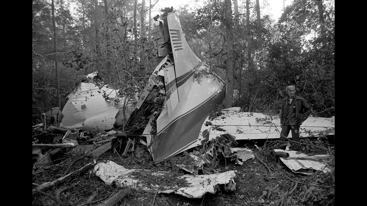 On this day 39 years ago, a plane crash claimed the lives of three members of Lynyrd Skynyrd: lead singer Ronnie Van Zant, guitarist Steve Gaines and backup singer Cassie Gaines. One of the band's road managers was also killed, as were the pilot and the co-pilot, when the plane ran out of fuel and crash-landed in Gillsburg, Mississippi. Twenty people survived, although many were seriously injured. On the anniversary of the crash, we look back at some classic photos of the legendary band, which was inducted into the Rock and Roll Hall of Fame in 2006.