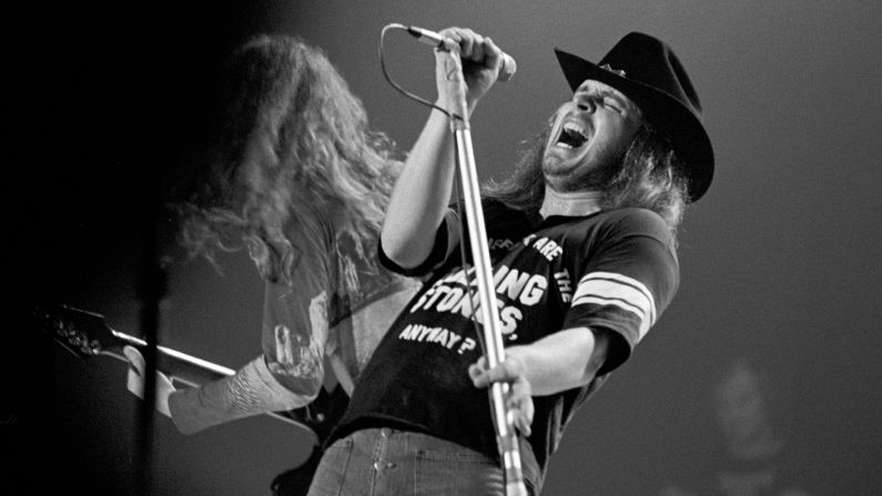 Van Zant performs at a concert in Atlanta in 1975. "Ronnie Van Zant <em>was</em> Lynyrd Skynyrd," songwriter Al Kooper <a href="index.php?page=&url=http%3A%2F%2Fwww.rollingstone.com%2Fmusic%2Flists%2F100-greatest-artists-of-all-time-19691231%2Flynyrd-skynyrd-20110420" target="_blank" target="_blank">wrote for Rolling Stone magazine.</a> "I don't mean to demean the roles the others played in the group's success, but it never would have happened without him. His lyrics were a big part of it -- like Woody Guthrie and Merle Haggard before him, Ronnie knew how to cut to the chase. And Ronnie ran that band with an iron hand. I have never seen such internal discipline in a band."