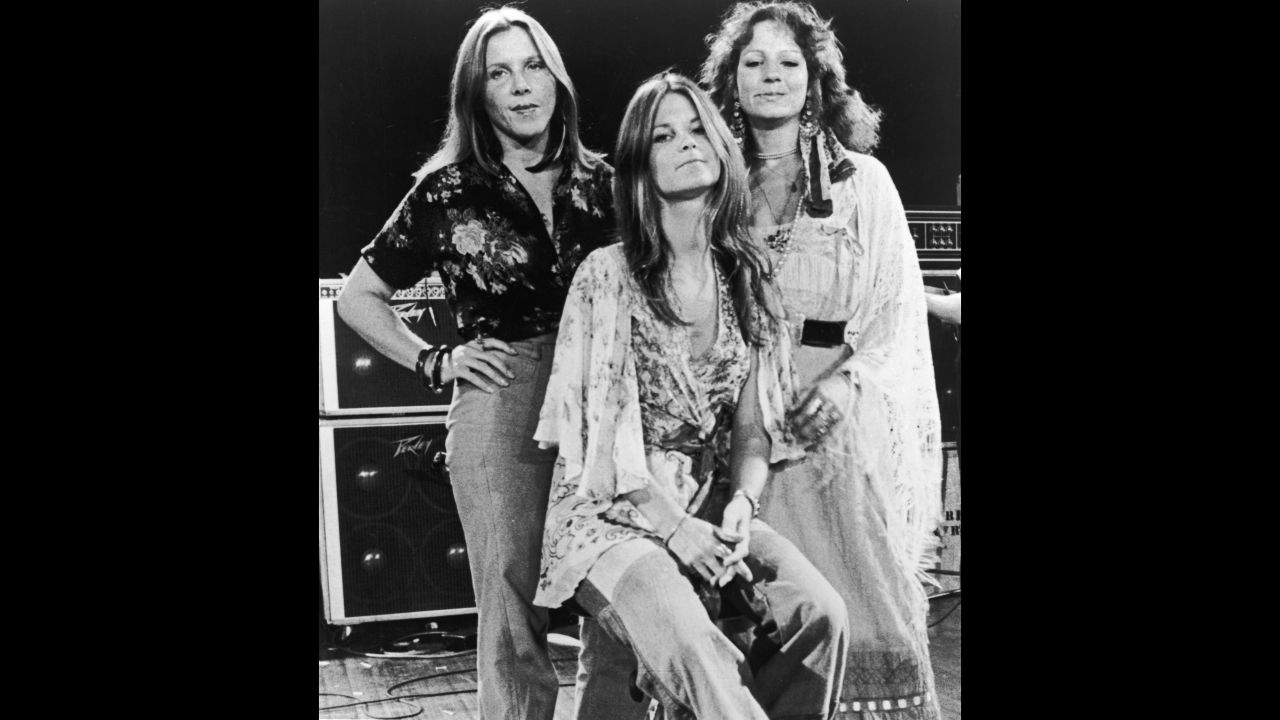 Providing backup vocals for the band's live performances were, from left, Cassie Gaines, Leslie Hawkins and JoJo Billingsley. Gaines and Van Zant were 29 years old when they died in the 1977 plane crash. Steve Gaines, Cassie's younger brother, was 28.