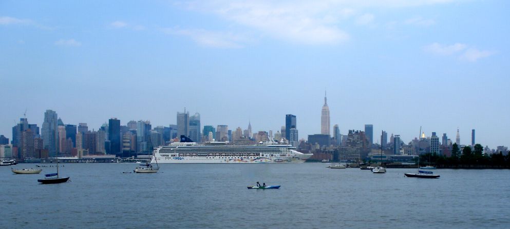 Aside from the trying to avoid the odd cruise ship and water taxi, Schwitzky relishes the opportunity to get some rare alone time in New York.