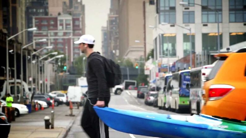 "It really is hassle-free. When I used to pull the kayak to the office, I'd get some looks from people wondering what a guy was doing pulling a 12'+ boat through the streets of Manhattan," The entrepreneur now stores his canoe at the Marina.