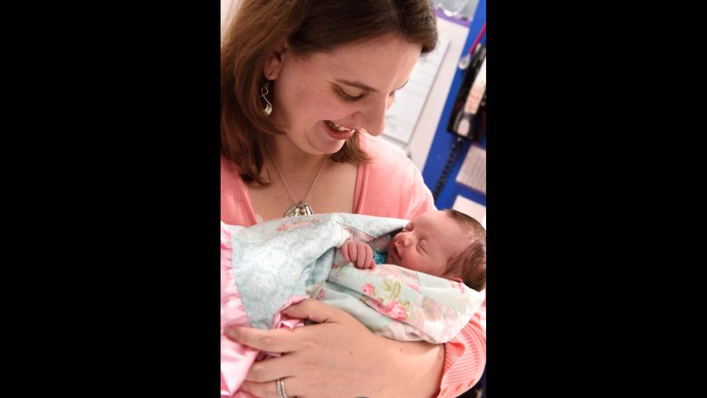 Margaret Boemer and LynLee, shortly after birth.