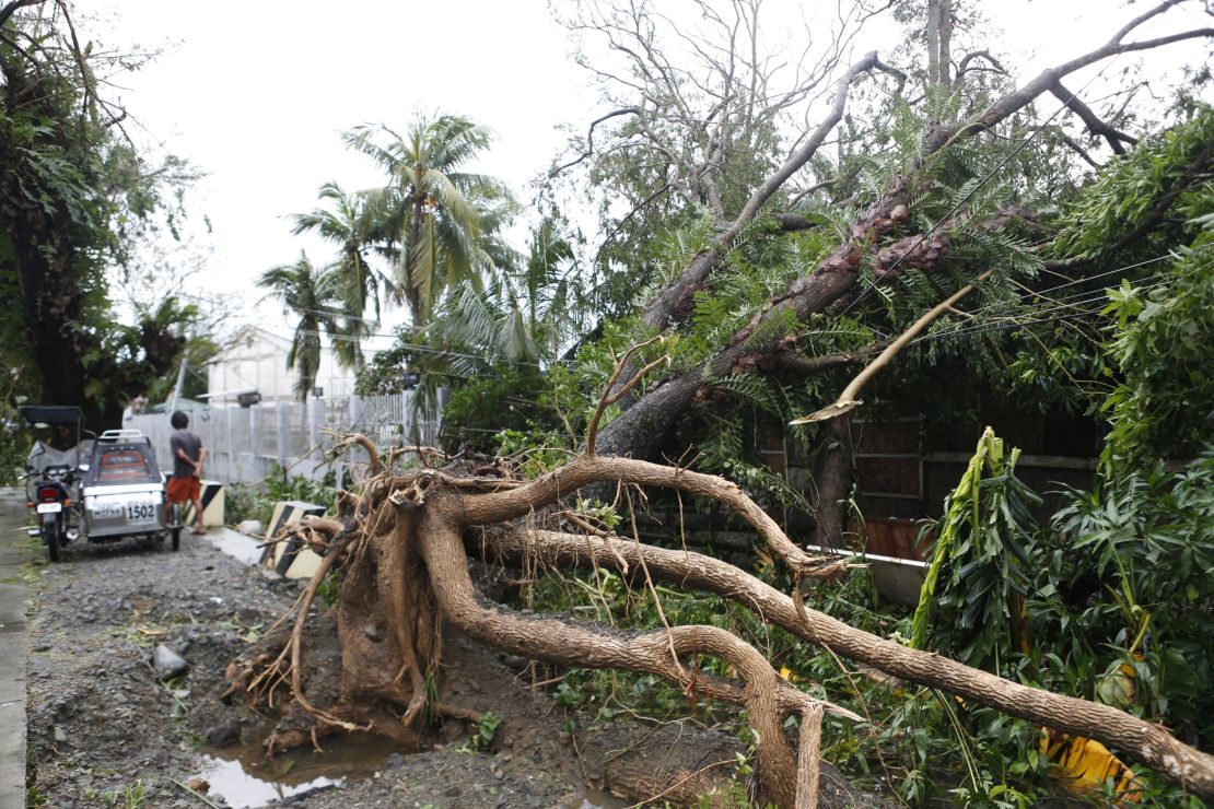 Typhoon Sarika has caused widespread damage across the Philippines after striking Sunday. 