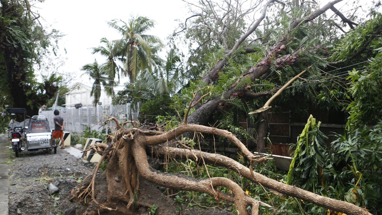 Typhoon Sarika has caused widespread damage across the Philippines after striking Sunday. 