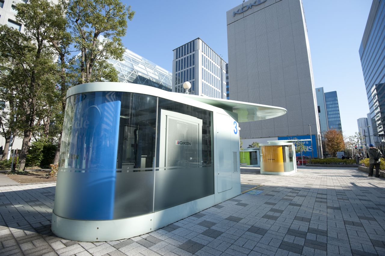 An Eco Cycle  elevator in Tokyo, Japan. 