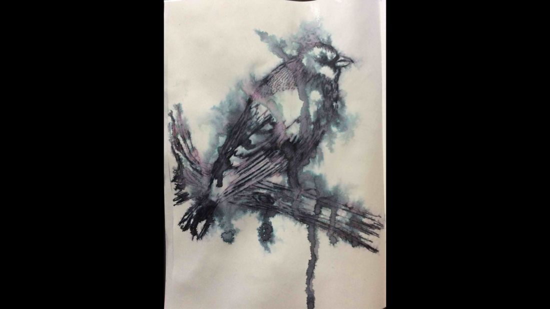 Wilkinson's bird drawing is her favorite Inktober sketch so far. The UK artist joined the challenge to use a medium she does not normally work with. She told CNN she is trying to work in a very loose sketch style to avoid worrying about mistakes. 