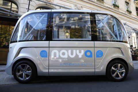 Self-driving buses are outstripping cars to date, with the French-made Navya autonomous electric vehicle already operating in Paris. 