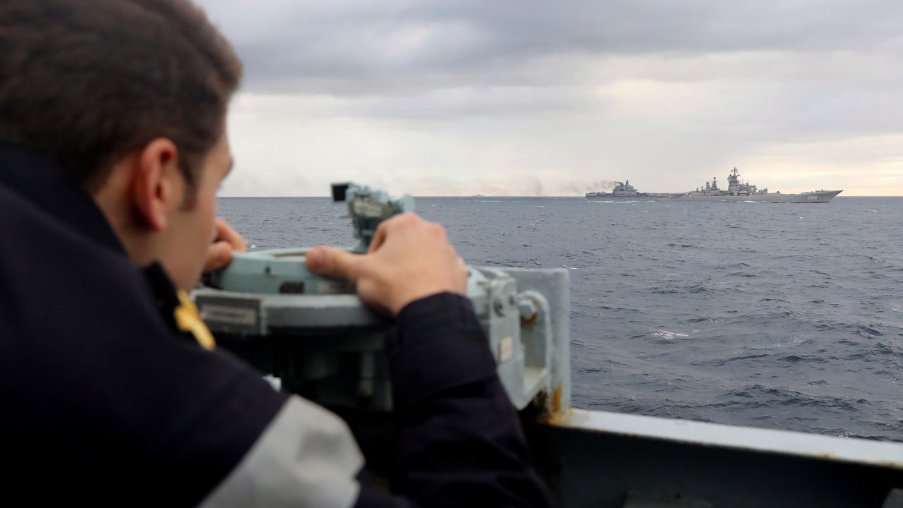 Royal Navy lookout, observing the Russian task group during transit.