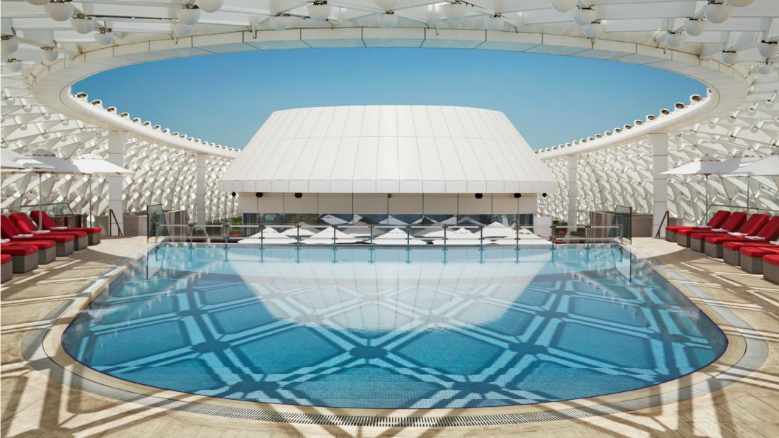 In between races, guests at Yas Viceroy can cool off in one of the hotel's pools. 