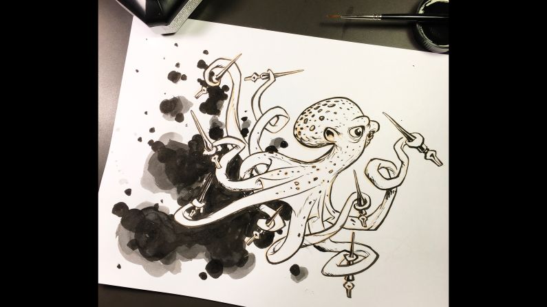 Illustrator and cartoonist Jake Parker started Inktober in 2009 as a challenge to improve his inking skills