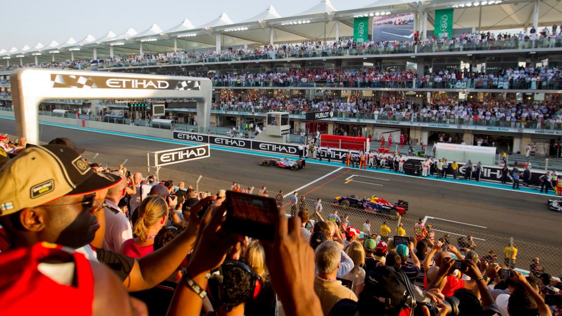 Standing tickets for the Grand Prix have the most modest price tags, starting at $108. Photo: Yas Marina Circuit.