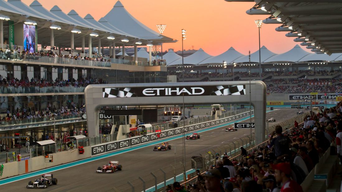 Hosted in the slick Yas Marina Circuit, the city's annual Grand Prix is expecting around 60,000 visitors. Photo: Yas Marina Circuit.
