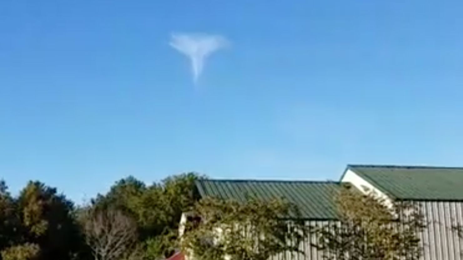 Cory Hearon snapped this image of what looks like an angel floating in the sky.