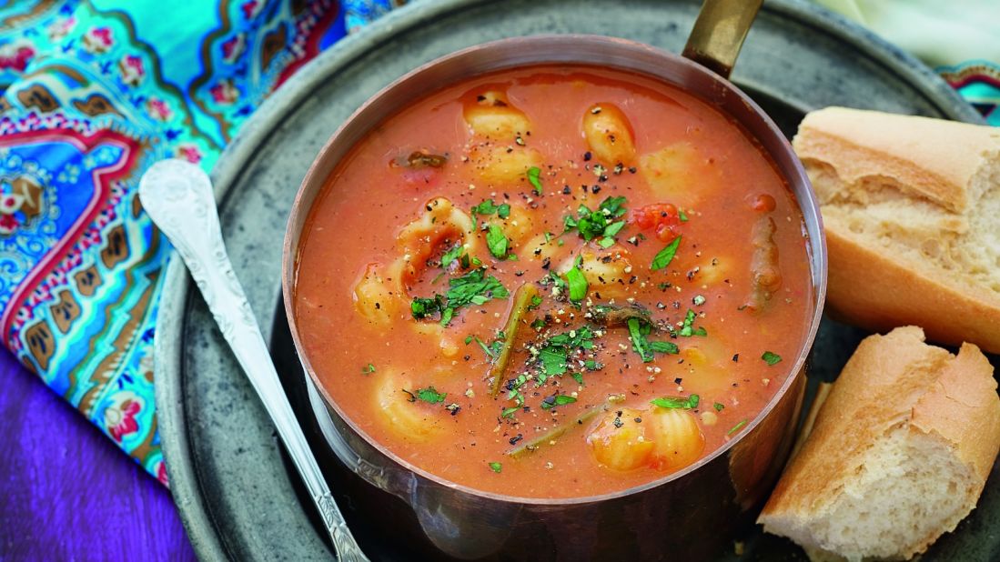 A version of Italy's hearty minestrone soup is also found in Bo-Kaap. While recipes may vary, ingredients often include beans, pasta, celery and carrots.