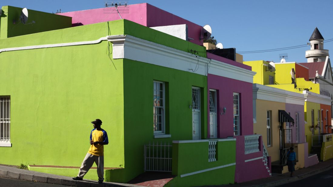 Just above downtown Cape town, the Bo-Kaap district's brightly painted houses and cobblestone streets are home to a predominately Muslim population. The area traces its origins back to the days of slavery.